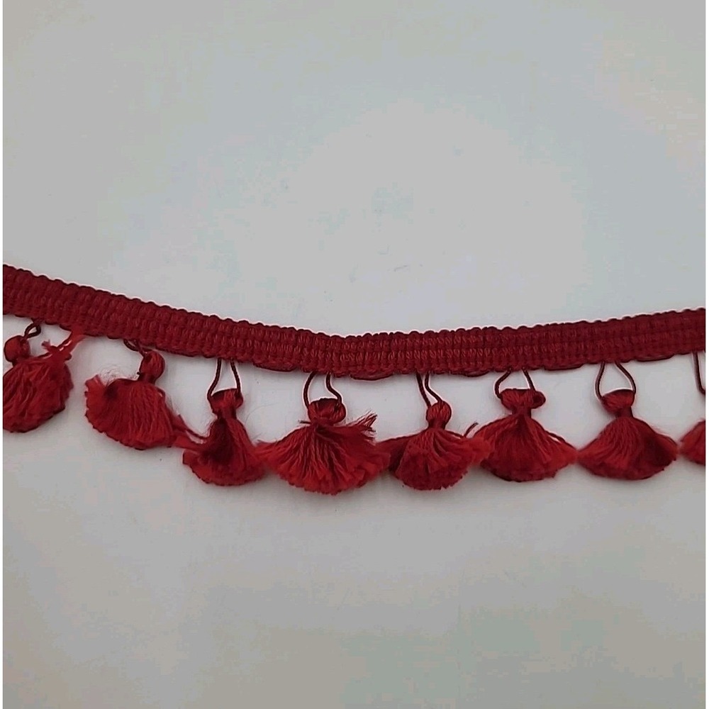 11.5 Yards Red‎ Wrights Tassel Trim Edging Fringe Curtain Pillow Craft Sewing